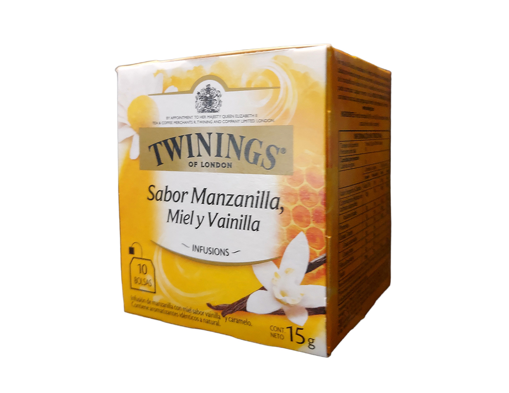 CHÁ DE CAMOMILA MEL E BAUNILHA TWININGS 15 G (CX 12 UN)